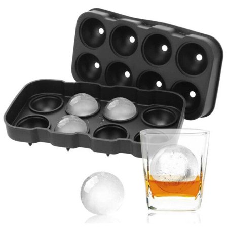 Stor silikone isform til 8 iskugler rundt isterninger kugler kugler