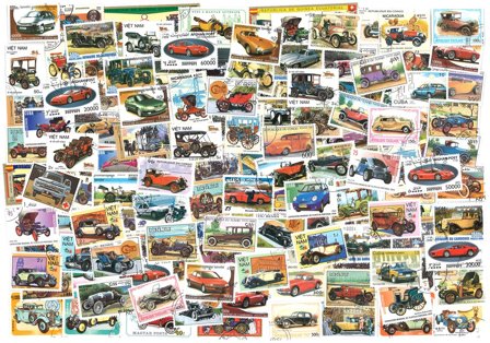 Biler - 140 forskellige frimærker - Stemplet