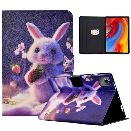 Fodral för Lenovo Tab M11/Xiaoxin Pad 11 2024 med korthållare, mönstrat läderfodral för surfplatta
