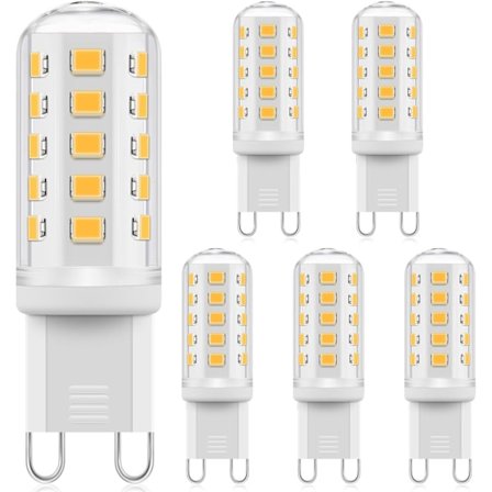 G9 LED-lampor Dimbar, 3W G9 LED Liten Majslampa Varmvit 2700K, Motsvarande 40W G9 Halogenlampor, AC 220-240V, Energibesparande LED-lampa, Inget 