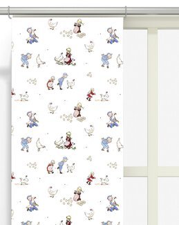 Panellängd Emil & Ida i hönsgården Beige - Arvidssons Textil