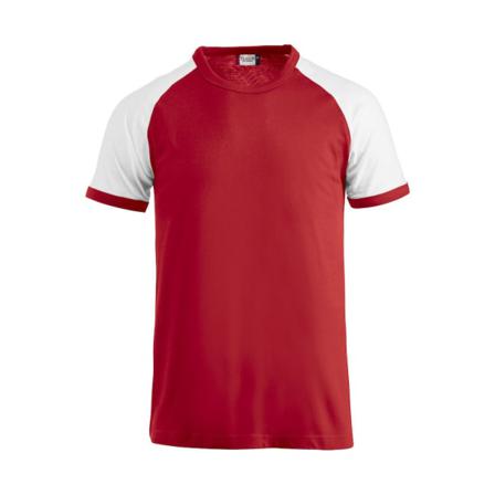 Clique Unisex Vuxen Raglan T-shirt S Röd/vit