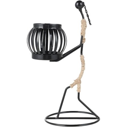 Modern Ljusstake i Metall - Minimalistisk Ljusstake - Designad Ljusstake - Elegant Bordsdekoration