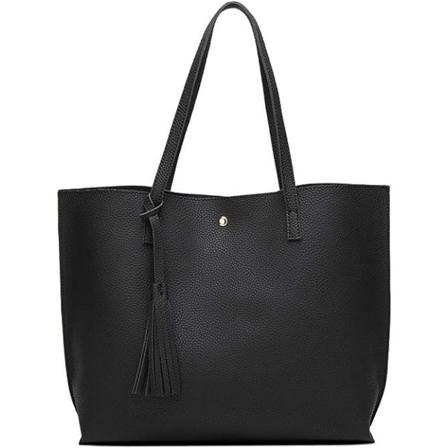 Håndvesker for kvinner, damehåndveske tote bag myk PU-lær stor kapasitet kvinners topphåndtak skulder veske for kvinner svart håndveske