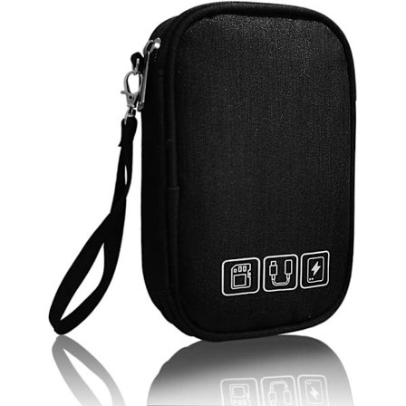 1 stk Elektronisk Organizer Veske Kabel Organizer Reise Ledning Organizer Etui Pose Bærbar Veske for Lader Harddisk Øretelefon USB SD-kort (Bl