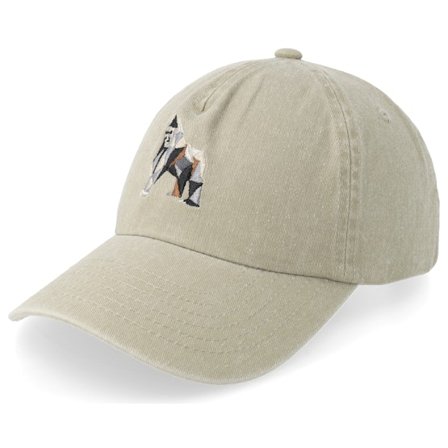 Origami - Beige unconstructed Cap - Origami Gorilla Vintage Washed Stone Dad Cap / Unconstructed @ Hatstore