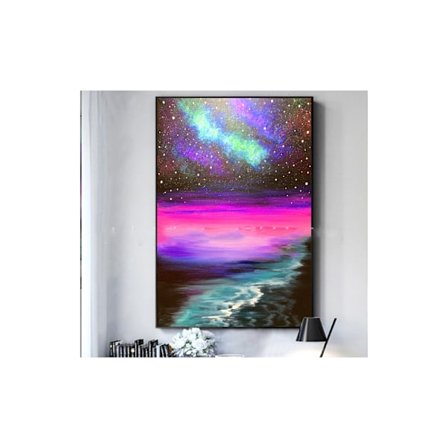 X0148 D diamantmålning havsutsikt full diamant korsstygn