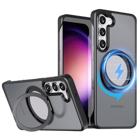 Samsung Galaxy S23+ magneettinen puhelinkotelo Tpu+akryyli reunaton kuori Black
