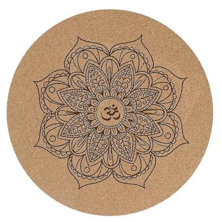Træ Yoga Meditation Måtte Rund Yoga Måtte Antislip Og Vandtæt Ecofri