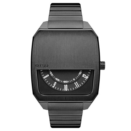 Hoc | Reloj con media esfera de acero inoxidable gris para hombres - Relojes de pulsera