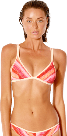 Rip Curl Women's Sun Rays Triangle Top Women swimming suits Pink S