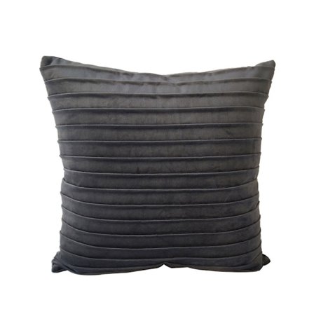 Dekorativ pude i fløjlsgrå 45x45cm