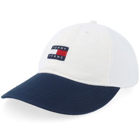 Tommy Hilfiger - Vit unconstructed Keps - Heritage Washed Cap Ancient White Dad Cap @ Hatstore