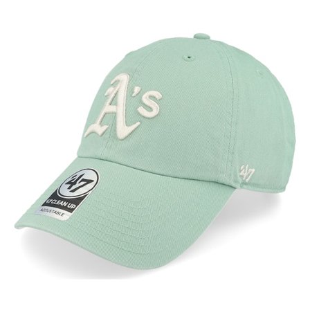 47 Brand - Verde unconstructed Gorra - Oakland Athletics MLB Ballpark Clean Up Eucalyptus Dad Cap @ Hatstore