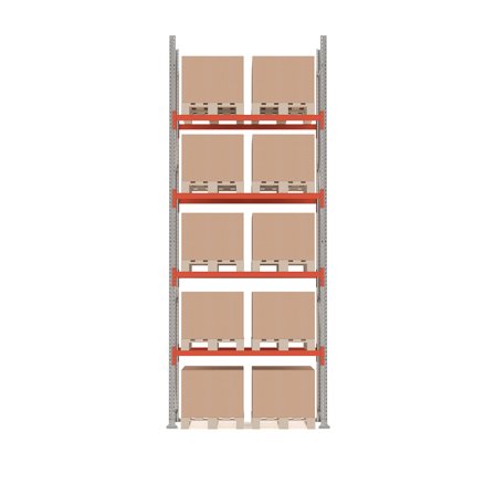 Palettenregal ULTIMATE, Grundmodul, 5000 x 1850 x 1100 mm, 10 Paletten à 1000 kg