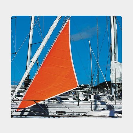 Stormfock 4m². Fluorescerande. För båtar upp till 8 meter