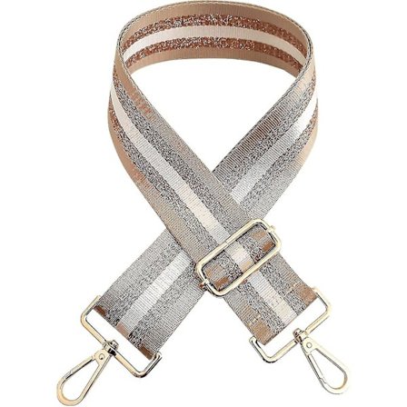 Justerbar axelrem för väskor 70-129 cm, bred axelrem 5 cm med metallkrokar för alla axelväskor DIY-tillbehör väskor bärväskor och reseväskor