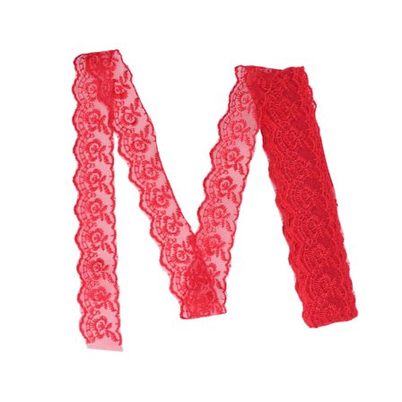 Spetsband 10 meter mjuk elastisk spets tyg för sömnad kläder bröllopsfest dekoration presentförpackning röd