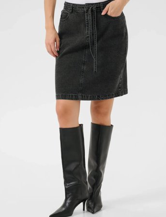 Kaffe Kacarly Denim Skirt - Black - 36