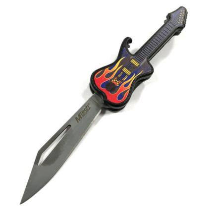 Mtech Usa - Mt-1038 - Kniv Med Gitarr Design Flammor