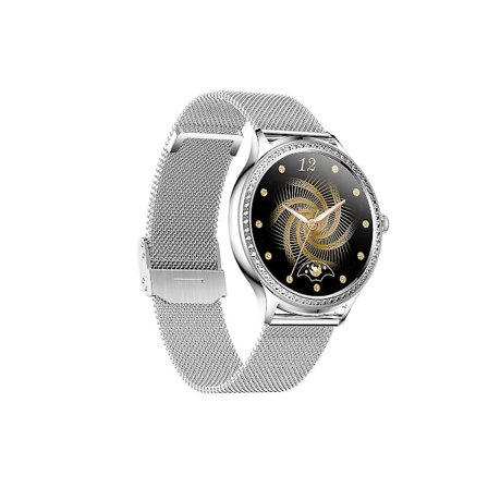 Ak35 Smart Watch 1,32 tum högdefinitionskärm Fysiologisk period Kroppstemperatur och hjärtfrekvens Silver