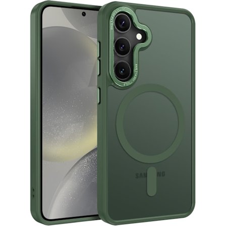 Samsung S25 Cover - Magsafe Frosted Cover – Mørkegrøn