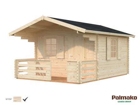 Palmako Emma Stuga 15,2 m²/inv. 10,4+4,2 m², impr. natur, Stugor & förråd