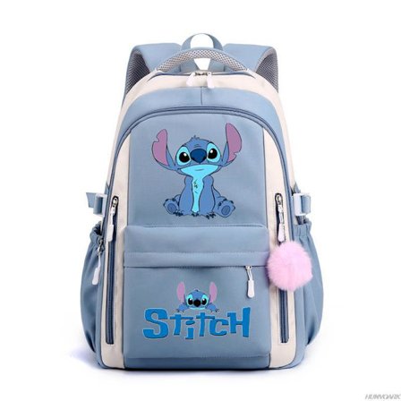 Lilo og Stitch Rygsæk, Stor Kapacitet, Vandtæt, College Rygsæk, Trendy Laptop Taske til Kvinder og Mænd-FX-