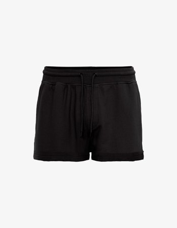 Women Organic Sweatshorts - Deep Black - XS
