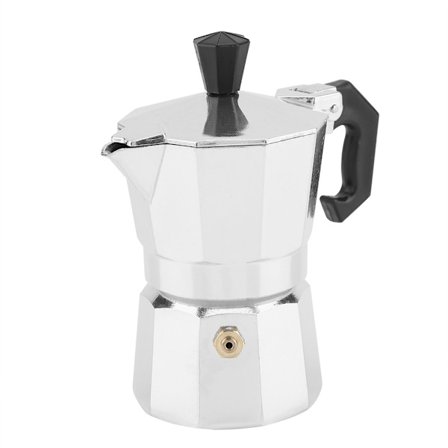 50ml Italiensk Moka Kaffebryggare i Aluminium för Espresso, Spishäll, Hemmakontor