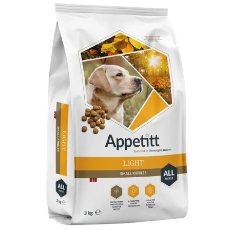 APPETITT - Dog Light Små Pellets 3 kg - Hund - Hundefôr & hundemat - Tørrfôr for hund - ZOO.no