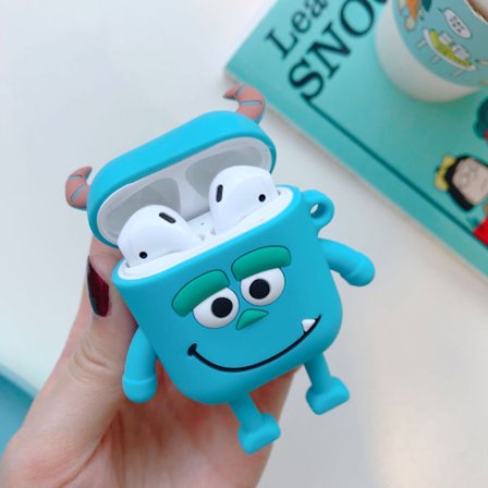 AirPods Case Cover Stereoskopiskt Footy Monster för Apple