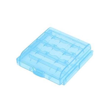 Förvaringslåda för AA/AAA-batterier med plats för 4 batterier