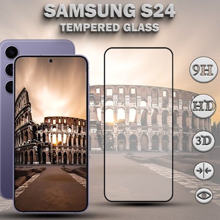 1-Pack SAMSUNG S24 Skærmbeskyttelse - Hærdet Glas 9H - Super kvalitet 3D