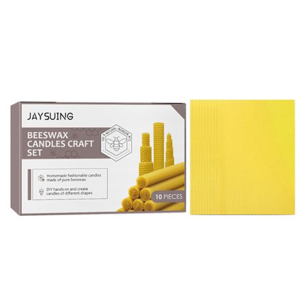 10-pakning bivokstavler for håndlagde DIY julekakelys laget av ren bivoks