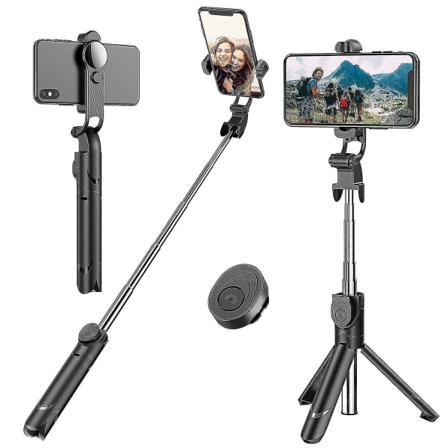 Selfie-keppi ja jalusta Bluetoothilla, 45 tuuman puhelinjalusta, iPhone-teline