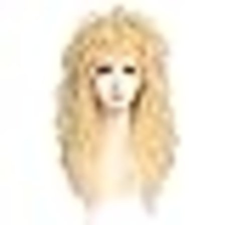 Lång lockig 80-tals rocker mullet cosplay peruk för kvinnor