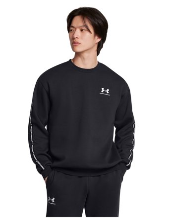 Under Armour Ua Icon Fleece Crew Taping - Black - XXL