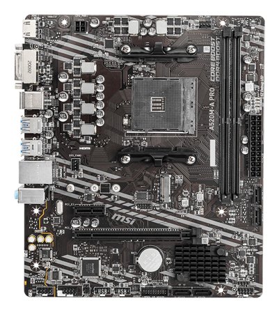 MSI A520M-A PRO - hovedkort - mikro ATX - Socket AM4 - AMD A520