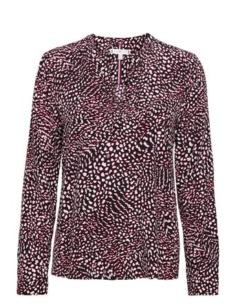 Viscose V-Nk Blouse Ls Patterned Tommy Hilfiger