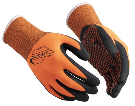 Guide Gloves 579 HP Handske nitril, Hi-Viz, nitril 11, Arbetskläder