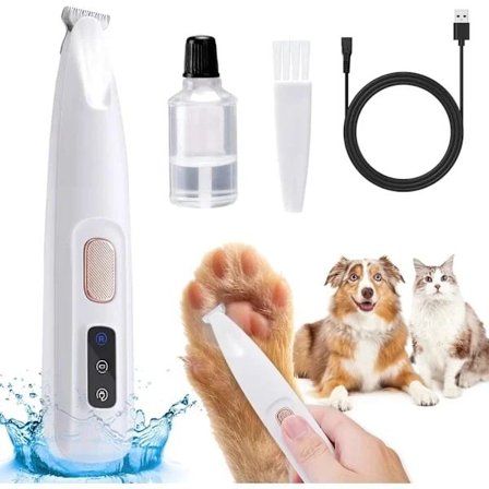 /EA/Husdjurs Micro Precision Trimmer - Vattentålig, Tyst Trimmer med LED-Ljus för Effektiv Grooming