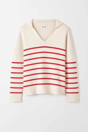 Soft Goat - Collar V-neck - Kaschmirpullover für Damen - M - Red