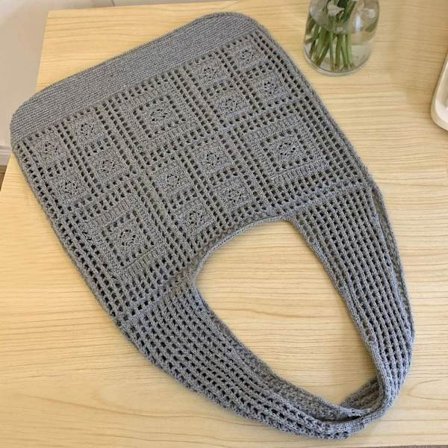 Axelväskor Virkad väska GRÅ - high quality