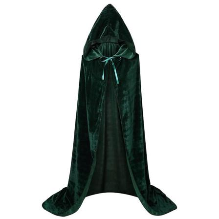 Hokus Pokus Heksekappe Halloween Sarah Winifred Sanderson Cosplay-kostyme Voksen Barn Unisex-kappe Retro Ages Cape Green S 90 100cm