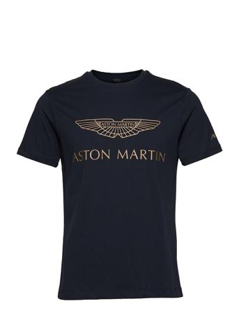 Amr Logo Tee T-shirt Blå Hackett London