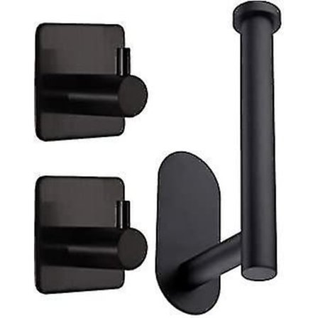 Badrumstillbehörssats i rostfritt stål Toalettpappershållare