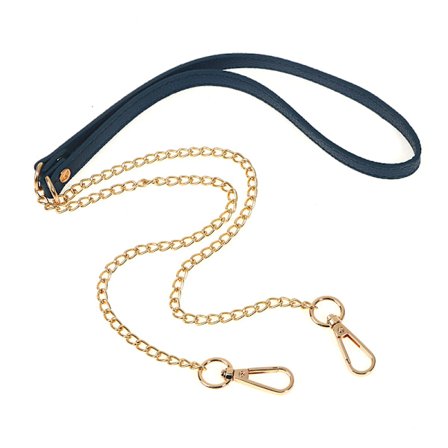 120CM Väska Kedja Läder Axelväska Handtag Rem Black