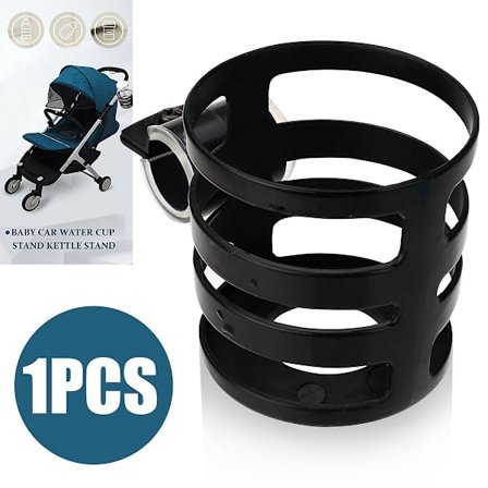 1 st Svart Barnvagn Mugghållare Cykel Mjölkflaska Dryckeshållare För Cykel Barnvagnstillbehör - Dryckeshållare-max