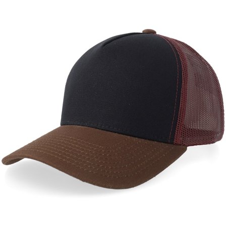 Equip - Black - trucker - Cap - Black/Brown Canvas A-frame Trucker - Hatstore